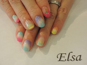 カラフルキャンドルネイル